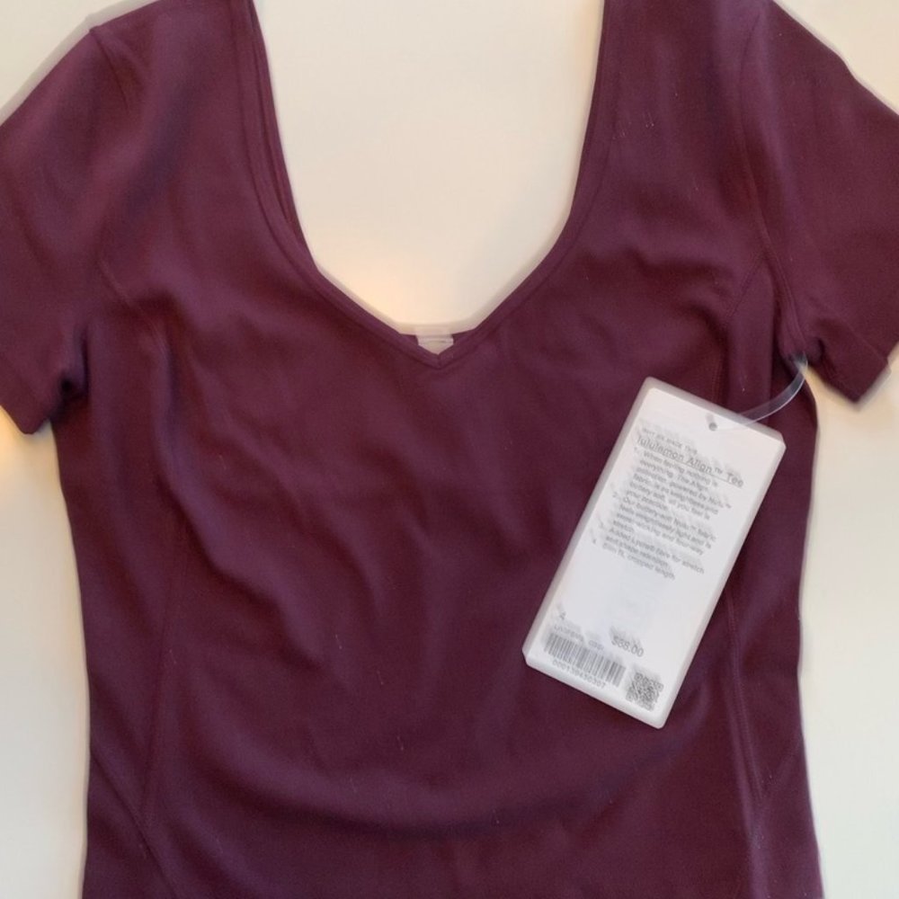 Lululemon Align Cropped, fitted T-shirt.  NEW WITH TAGS